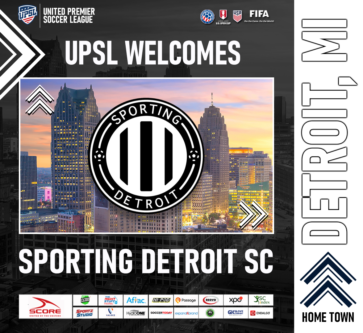 UPSL Announces Michigan Expansion with Sporting Detroit Soccer Club Astoria Knights FC